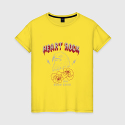 Heart rock – Женская футболка хлопок с принтом купить со скидкой в -20%