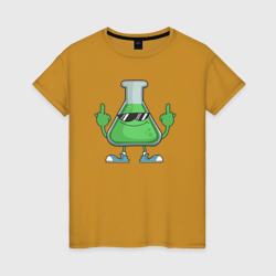 Женская футболка хлопок Fuck chemistry