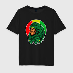 Мужская футболка хлопок Oversize Lion Jamaica