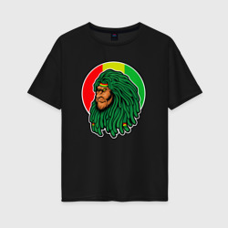 Женская футболка хлопок Oversize Lion Jamaica