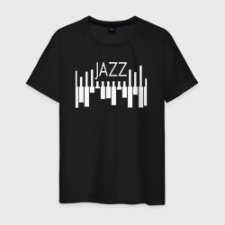 Jazz piano – Футболка из хлопка с принтом купить со скидкой в -20%