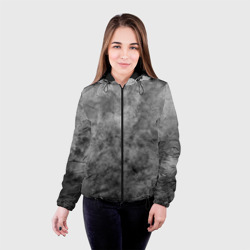 Женская куртка 3D Абстракция - серый камень - фото 2