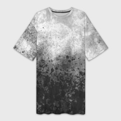 Абстракция - серые чернильные брызги – Платье-футболка 3D с принтом купить