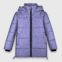 Холодный сиреневый в мелкую полоску паттерн – Женская зимняя куртка Oversize с принтом купить