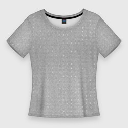 Светлый серый паттерн мелкие полосочки – Женская футболка 3D Slim с принтом купить