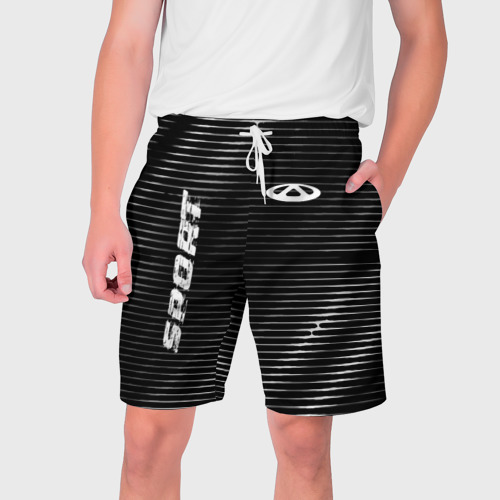 Мужские шорты 3D с принтом Chery sport metal, вид спереди #2