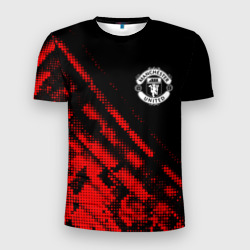 Мужская футболка 3D Slim Manchester United sport grunge