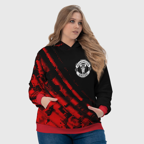 Женская толстовка 3D Manchester United sport grunge, цвет 3D печать - фото 6