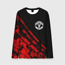 Мужской лонгслив 3D Manchester United sport grunge