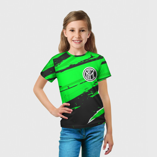 Детская футболка 3D Inter sport green, цвет 3D печать - фото 5