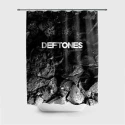 Штора 3D для ванной Deftones black graphite