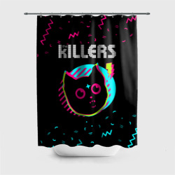 Штора 3D для ванной The Killers - rock star cat