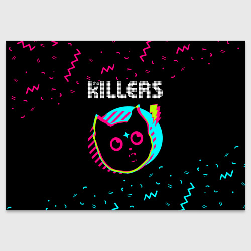 Поздравительная открытка The Killers - rock star cat, цвет белый