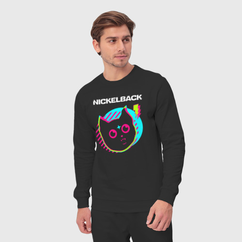 Мужской костюм хлопок Nickelback rock star cat, цвет черный - фото 5