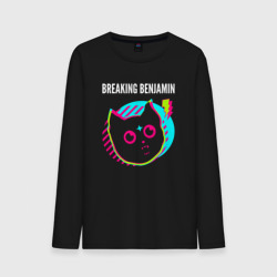 Мужской лонгслив хлопок Breaking Benjamin rock star cat