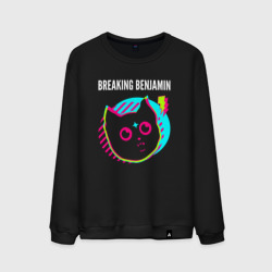 Мужской свитшот хлопок Breaking Benjamin rock star cat