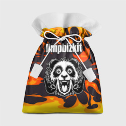 Подарочный 3D мешок Limp Bizkit рок панда и огонь