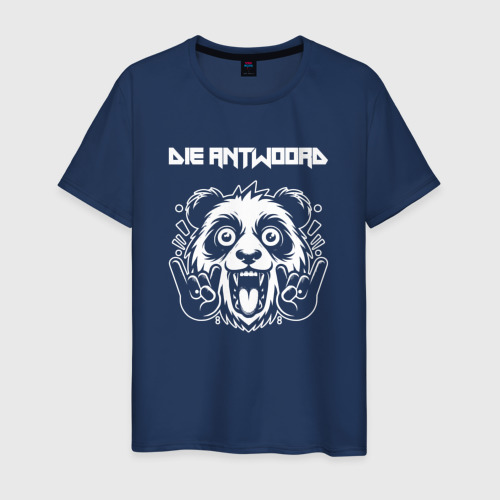 Мужская футболка из хлопка с принтом Die Antwoord rock panda, вид спереди №1