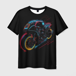 Мотоцикл будущего в стиле киберпанк – Мужская футболка 3D с принтом купить со скидкой в -26%