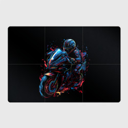 Магнитный плакат 3Х2 Мотоцикл  будущего в стиле киберпанк