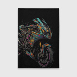 Темный мотоцикл  на черном фоне – Обложка для автодокументов с принтом купить со скидкой в -20%