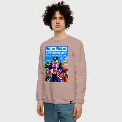 Мужской свитшот хлопок Jojo and Minecraft - collaboration ai art - фото 2