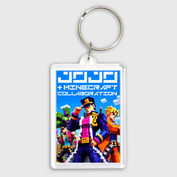 Брелок прямоугольный 35*50 Jojo and Minecraft - collaboration ai art