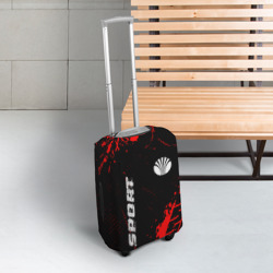 Чехол для чемодана 3D Daewoo red sport tires - фото 2