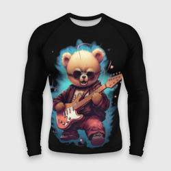 Мужской рашгард 3D Плюшевый медведь музыкант с  гитарой