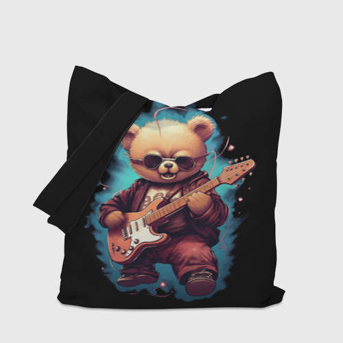 Шоппер 3D Плюшевый медведь музыкант с  гитарой - фото 4