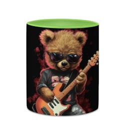Кружка с полной запечаткой Плюшевый медведь музыкант  с гитарой - фото 2