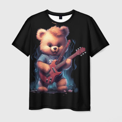 Большой плюшевый медведь играет на гитаре – Мужская футболка 3D с принтом купить со скидкой в -26%