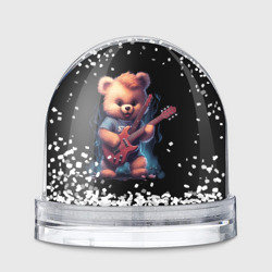 Большой плюшевый медведь играет на гитаре – Игрушка Снежный шар с принтом купить со скидкой в -20%