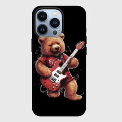 Большой плюшевый медведь  играет на гитаре – Чехол для iPhone 13 Pro с принтом купить