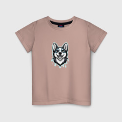 Счастливый  пёс – Детская футболка хлопок с принтом купить со скидкой в -20%