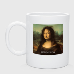 Мона Лиза - понедельник – Кружка керамическая с принтом купить