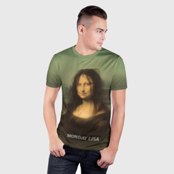 Мужская футболка 3D Slim Лиза в понедельник - Мона Лиза - фото 2