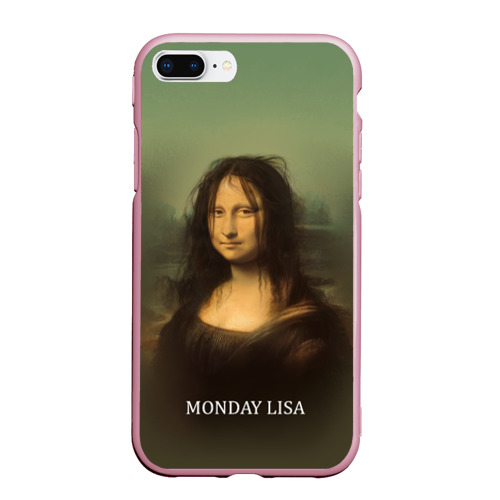 Чехол для iPhone 7Plus/8 Plus матовый Лиза в понедельник - Мона Лиза, цвет розовый