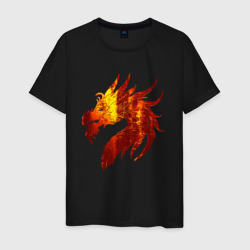 Огненный дракон арт – Мужская футболка хлопок с принтом купить со скидкой в -20%