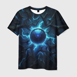 Синий магический шар и молнии – Мужская футболка 3D с принтом купить со скидкой в -26%