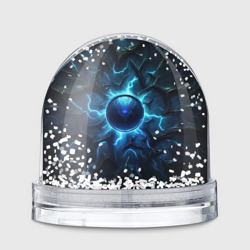 Синий магический шар и молнии – Игрушка Снежный шар с принтом купить со скидкой в -20%