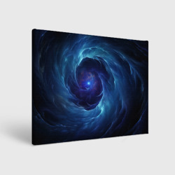 Темный синий космический мистический фон – Холст прямоугольный с принтом купить