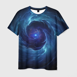 Темный синий космический мистический фон – Мужская футболка 3D с принтом купить со скидкой в -26%