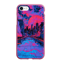  Город в психоделических цветах – Чехол для iPhone 7/8 матовый с принтом купить