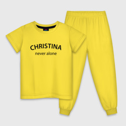 Детская пижама хлопок Christina never alone - motto