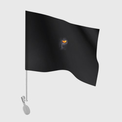 Флаг для автомобиля Глаз черной пантеры на черном фоне