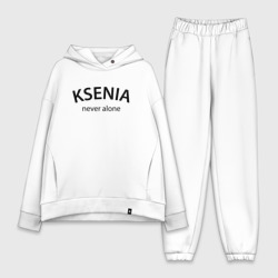 Ksenia never alone - motto – Женский костюм хлопок Oversize с принтом купить со скидкой в -15%