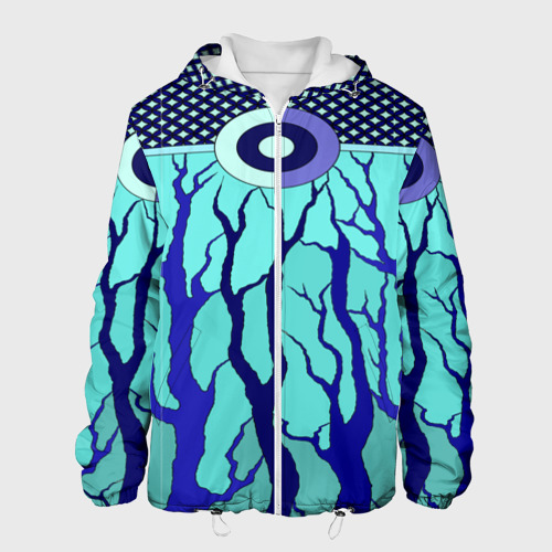 Мужская куртка 3D Turquoise abstraction, цвет 3D печать