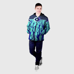 Мужская куртка 3D Turquoise abstraction - фото 2