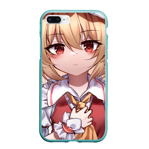 Чехол для iPhone 7Plus/8 Plus матовый Touhou Project Flandre милая улыбка, цвет мятный